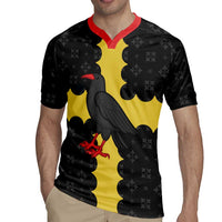 Custom Flintshire Wales Rugby Jersey Coat Of Arms with Heraldic Flag - Wonder Print Shop