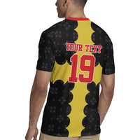 Custom Flintshire Wales Rugby Jersey Coat Of Arms with Heraldic Flag - Wonder Print Shop