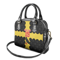 Custom Flintshire Wales Shoulder Handbag Coat Of Arms with Heraldic Flag - Wonder Print Shop