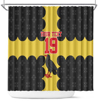 Custom Flintshire Wales Shower Curtain Coat Of Arms with Heraldic Flag - Wonder Print Shop