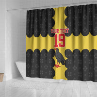 Custom Flintshire Wales Shower Curtain Coat Of Arms with Heraldic Flag - Wonder Print Shop