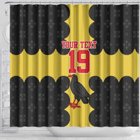 Custom Flintshire Wales Shower Curtain Coat Of Arms with Heraldic Flag - Wonder Print Shop