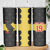 Custom Flintshire Wales Skinny Tumbler Coat Of Arms with Heraldic Flag - Wonder Print Shop