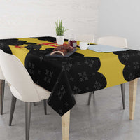 Custom Flintshire Wales Tablecloth Coat Of Arms with Heraldic Flag - Wonder Print Shop