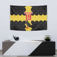 Custom Flintshire Wales Tapestry Coat Of Arms with Heraldic Flag - Wonder Print Shop