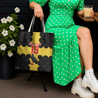 Custom Flintshire Wales Tote Bag Coat Of Arms with Heraldic Flag - Wonder Print Shop