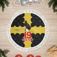 Custom Flintshire Wales Tree Skirt Coat Of Arms with Heraldic Flag - Wonder Print Shop