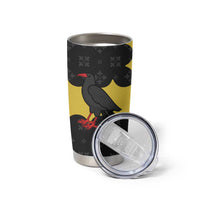 Custom Flintshire Wales Tumbler Cup Coat Of Arms with Heraldic Flag - Wonder Print Shop