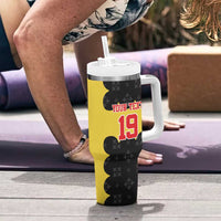 Custom Flintshire Wales Tumbler With Handle Coat Of Arms with Heraldic Flag - Wonder Print Shop