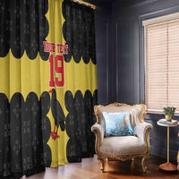 Custom Flintshire Wales Window Curtain Coat Of Arms with Heraldic Flag - Wonder Print Shop