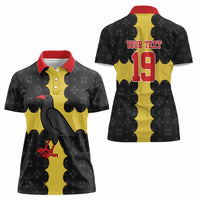 Custom Flintshire Wales Women Polo Shirt Coat Of Arms with Heraldic Flag - Wonder Print Shop