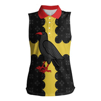 Custom Flintshire Wales Women Sleeveless Polo Shirt Coat Of Arms with Heraldic Flag - Wonder Print Shop