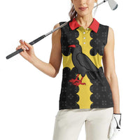 Custom Flintshire Wales Women Sleeveless Polo Shirt Coat Of Arms with Heraldic Flag - Wonder Print Shop