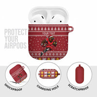 Personalized Radnorshire Wales Christmas AirPods Case Red-Tailed Hawk Rugby - Wonder Print Shop