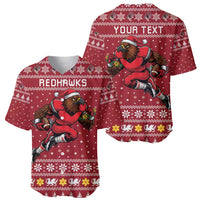 Personalized Radnorshire Wales Christmas Baseball Jersey Red-Tailed Hawk Rugby - Wonder Print Shop