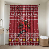 Personalized Radnorshire Wales Christmas Bathroom Set Red-Tailed Hawk Rugby - Wonder Print Shop