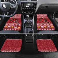 Personalized Radnorshire Wales Christmas Car Mats Red-Tailed Hawk Rugby - Wonder Print Shop