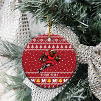 Personalized Radnorshire Wales Christmas Ceramic Ornament Red-Tailed Hawk Rugby - Wonder Print Shop