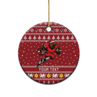 Personalized Radnorshire Wales Christmas Ceramic Ornament Red-Tailed Hawk Rugby - Wonder Print Shop