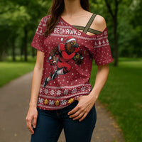 Personalized Radnorshire Wales Christmas Cross Shoulder Shirt Red-Tailed Hawk Rugby - Wonder Print Shop