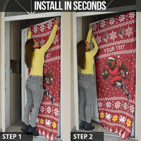 Personalized Radnorshire Wales Christmas Door Cover Red-Tailed Hawk Rugby - Wonder Print Shop