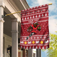 Personalized Radnorshire Wales Christmas Garden Flag Red-Tailed Hawk Rugby - Wonder Print Shop