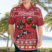 Personalized Radnorshire Wales Christmas Hawaiian Shirt Red-Tailed Hawk Rugby - Wonder Print Shop