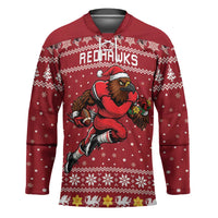 Personalized Radnorshire Wales Christmas Hockey Jersey Red-Tailed Hawk Rugby - Wonder Print Shop