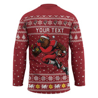 Personalized Radnorshire Wales Christmas Hockey Jersey Red-Tailed Hawk Rugby - Wonder Print Shop