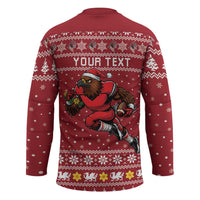 Personalized Radnorshire Wales Christmas Hockey Jersey Red-Tailed Hawk Rugby - Wonder Print Shop