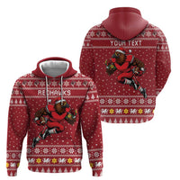 Personalized Radnorshire Wales Christmas Hoodie Red-Tailed Hawk Rugby - Wonder Print Shop