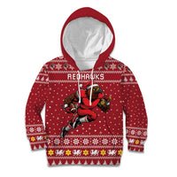 Personalized Radnorshire Wales Christmas Kid Hoodie Red-Tailed Hawk Rugby - Wonder Print Shop