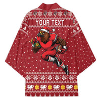 Personalized Radnorshire Wales Christmas Kimono Red-Tailed Hawk Rugby - Wonder Print Shop