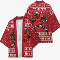 Personalized Radnorshire Wales Christmas Kimono Red-Tailed Hawk Rugby - Wonder Print Shop