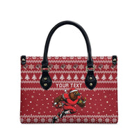 Personalized Radnorshire Wales Christmas Leather Bag Red-Tailed Hawk Rugby - Wonder Print Shop