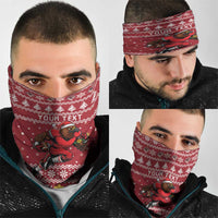 Personalized Radnorshire Wales Christmas Neck Gaiter Red-Tailed Hawk Rugby - Wonder Print Shop