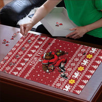 Personalized Radnorshire Wales Christmas Puzzle Red-Tailed Hawk Rugby - Wonder Print Shop