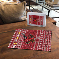 Personalized Radnorshire Wales Christmas Puzzle Red-Tailed Hawk Rugby - Wonder Print Shop