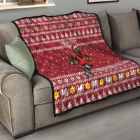 Personalized Radnorshire Wales Christmas Quilt Red-Tailed Hawk Rugby - Wonder Print Shop