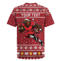 Personalized Radnorshire Wales Christmas Rugby Jersey Red-Tailed Hawk Rugby - Wonder Print Shop