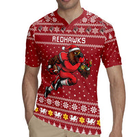 Personalized Radnorshire Wales Christmas Rugby Jersey Red-Tailed Hawk Rugby - Wonder Print Shop