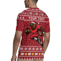 Personalized Radnorshire Wales Christmas Rugby Jersey Red-Tailed Hawk Rugby - Wonder Print Shop