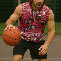 Personalized Radnorshire Wales Christmas Sleeveless Zip Hoodie Red-Tailed Hawk Rugby - Wonder Print Shop