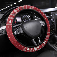 Radnorshire Wales Christmas Steering Wheel Cover Red-Tailed Hawk Rugby - Wonder Print Shop