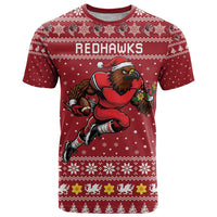 Personalized Radnorshire Wales Christmas T Shirt Red-Tailed Hawk Rugby - Wonder Print Shop