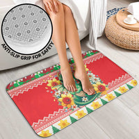 Wales Christmas Bathroom Set Cute Green Welsh Dragon and Daffodils - Wonder Print Shop