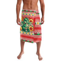 Wales Christmas Lavalava Cute Green Welsh Dragon and Daffodils - Wonder Print Shop