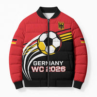 Custom Germany Football Bomber Puffer Jacket Deutschland World Champion 2026 - Wonder Print Shop