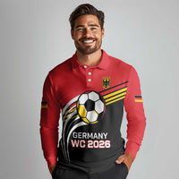 Custom Germany Football Long Sleeve Polo Shirt Deutschland World Champion 2026 - Wonder Print Shop