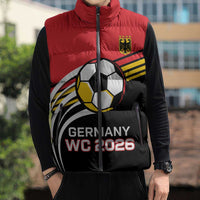 Custom Germany Football Sleeveless Puffer Jacket Deutschland World Champion 2026 - Wonder Print Shop